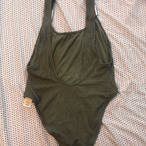 Aerie Olive Textured Swimwear - Picture 2 of 3